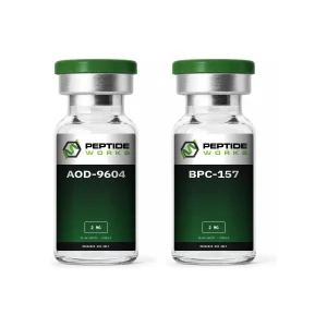 AOD-9604 BPC-157 Peptide Stack research vials: AOD-9604 2mg, BPC-157 2mg