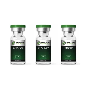 BPC-157 TB500 GHK-Cu Peptide Stack research vials: GHK-Cu 5mg, BPC-157 2mg, TB500 2mg